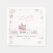 Serviette En Papier Petit flocon de neige est sur le chemin Baby showe (Devant)