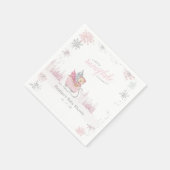 Serviette En Papier Petit flocon de neige est sur le chemin Baby showe (Coin)