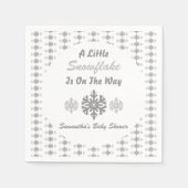 Serviette En Papier Petit Flocon Sur Le Chemin (Devant)