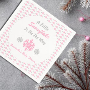 Serviette En Papier Petit Flocon Sur Le Chemin