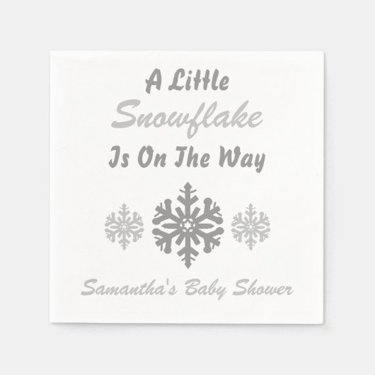 Serviette En Papier Petit Flocon Sur Le Chemin (Devant)