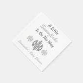 Serviette En Papier Petit Flocon Sur Le Chemin (Coin)