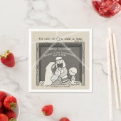 Serviette En Papier Petit garçon à Noël Manger-Joyeux (En situation)