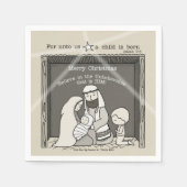 Serviette En Papier Petit garçon à Noël Manger-Joyeux (Devant)