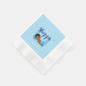 Serviette En Papier Petit garçon de petite fille (Coin)