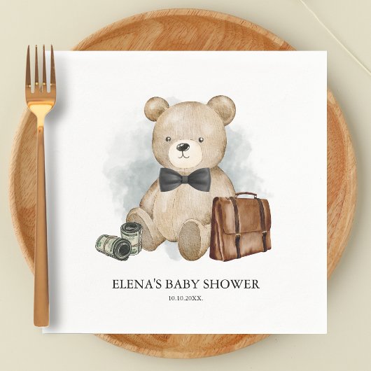 Serviette En Papier Petit Homme Teddy Bear Funny Boy Baby shower