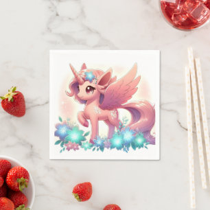Serviette En Papier Petit Imaginaire Baby shower Unicorn