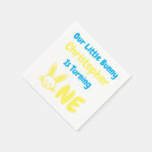 Serviette En Papier Petit Lapin Garçon 1er Anniversaire (Coin)