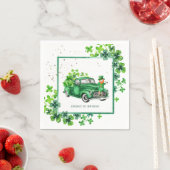 Serviette En Papier Petit Leprechaun Shamrock Camion fête d'anniversai (En situation)