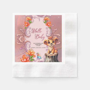 Serviette En Papier Petit lion mignon