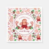 Serviette En Papier Petit Man Gingpain Baby shower de Noël (Devant)