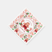 Serviette En Papier Petit Man Gingpain Baby shower de Noël (Coin)
