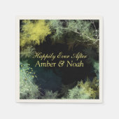Serviette En Papier Petit Mariage de forêt lunaire (Devant)