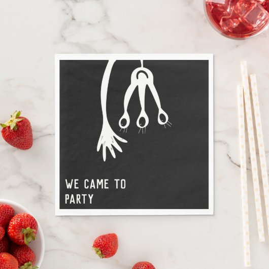 Serviette En Papier Petit Monster Alien Anniversaire (En situation)