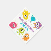 Serviette En Papier Petit Monster Thème Anniversaire Fête Napkins (Coin)