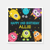 Serviette En Papier Petit Monster Thème Anniversaire Fête Napkins (Devant)
