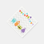 Serviette En Papier Petit monstre Anniversaire Papier Napkin Garçon Ba (Coin)