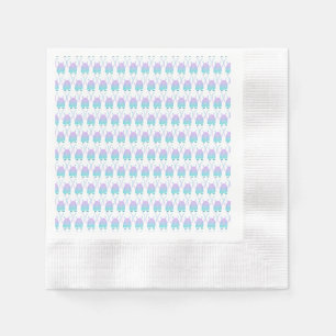 Serviette En Papier Petit Monstre Bleu Mignon