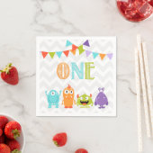 Serviette En Papier Petit monstre Premier Anniversaire Papier Napkin G (En situation)