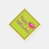 Serviette En Papier Petit Monstre Rose Halloween amusants enfants (Coin)