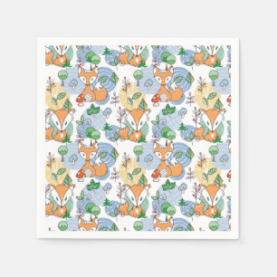 Serviette En Papier Petit motif mignon de Fox