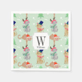 Serviette En Papier Petit Noël chats classe Design (Devant)
