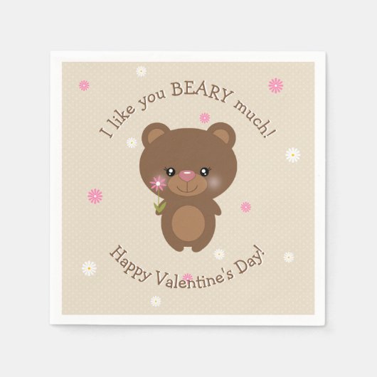 Serviette En Papier Petit Ours doux (Devant)