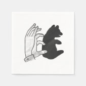 Serviette En Papier Petit ours Ours Silhouette Main (Devant)