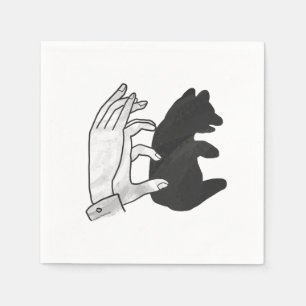 Serviette En Papier Petit ours Ours Silhouette Main