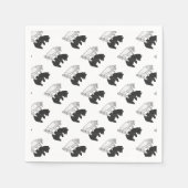 Serviette En Papier Petit ours Ours Silhouette Main (Devant)