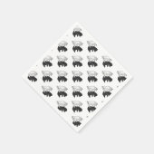 Serviette En Papier Petit ours Ours Silhouette Main (Coin)