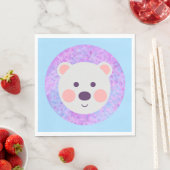 Serviette En Papier Petit Ours polaire mignon (En situation)