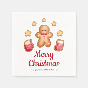 Serviette En Papier Petit pain d'épices homme Joyeux Noël