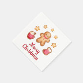Serviette En Papier Petit pain d'épices homme Joyeux Noël (Coin)