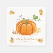 Serviette En Papier Petit Papier Citrouille Napkin baby shower d'autom (Devant)