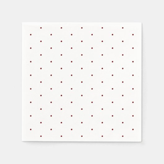 Serviette En Papier petit papier motif bordeaux blanc (Devant)
