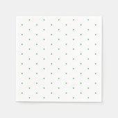 Serviette En Papier petit papier motif pois vert blanc (Devant)