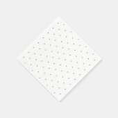 Serviette En Papier petit papier motif pois vert blanc (Coin)