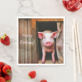 Serviette En Papier Petit Piggy (En situation)