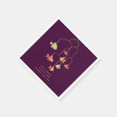 Serviette En Papier Petit Poisson Crimson Baby shower rouge (Coin)