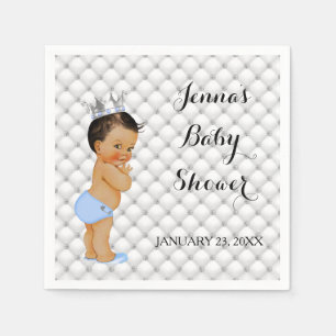 Serviette En Papier Petit Prince Bébé Garçon Diamants Bleu Clair