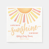 Serviette En Papier Petit Rayon De Baby shower Soleil (Devant)