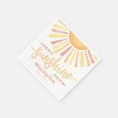 Serviette En Papier Petit Rayon De Baby shower Soleil (Coin)