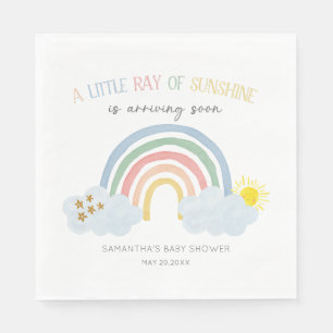Serviette En Papier Petit Rayon de Soleil Baby Shower Arc-en-Ciel