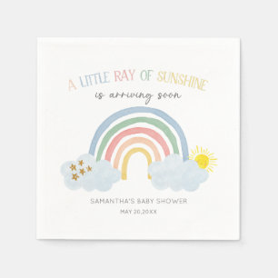 Serviette En Papier Petit Rayon de Soleil Baby Shower Arc-en-Ciel