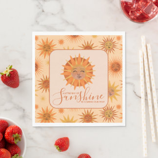 Serviette En Papier Petit rayon de soleil Baby shower d'aquarelle