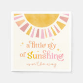 Serviette En Papier Petit rayon de soleil Baby shower serviettes (Devant)