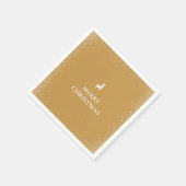 Serviette En Papier Petit renne Simple Snowflakes Christmas Ocher (Coin)