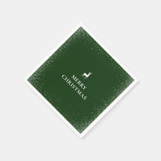 Serviette En Papier Petit renne Simples Snowflakes Forêt de Noël (Coin)