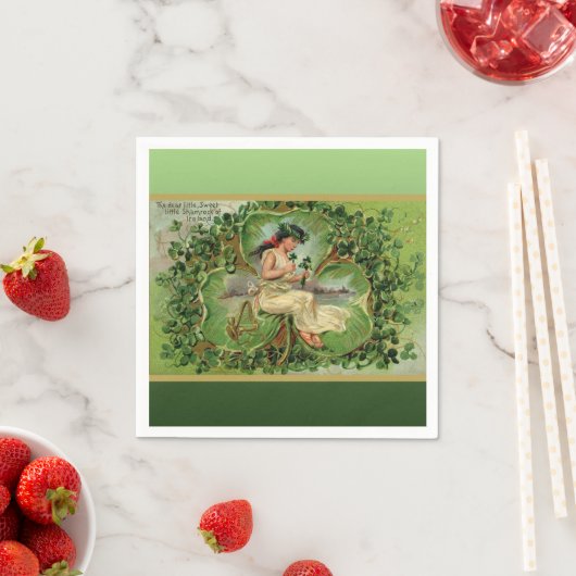 Serviette En Papier Petit Shamrock doux (En situation)